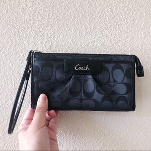 Coach Black Wallet Wristlet